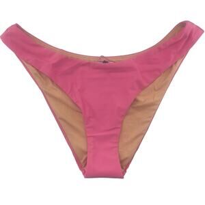 J Crew Curved Waist Bikini Bottom Hot Pink Cheeky Size Medium BC125 New
